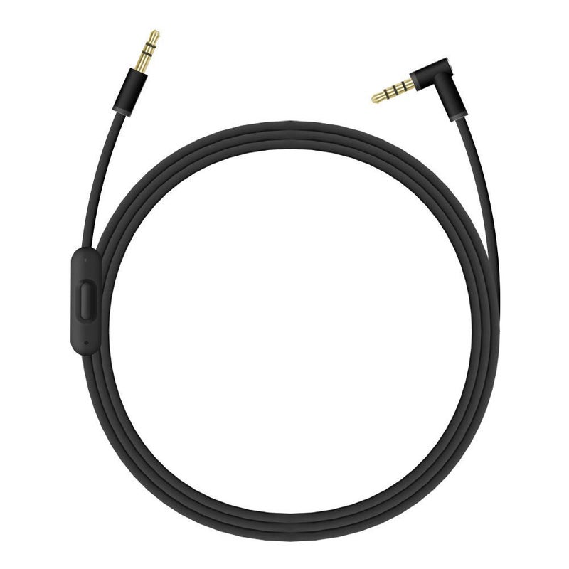 QKIIP Replacement Audio Cable Cord Wire with in line Microphone and Control for Solo/Studio/Pro/Detox/Wireless/Mixr Headphones (Black) - Image 1